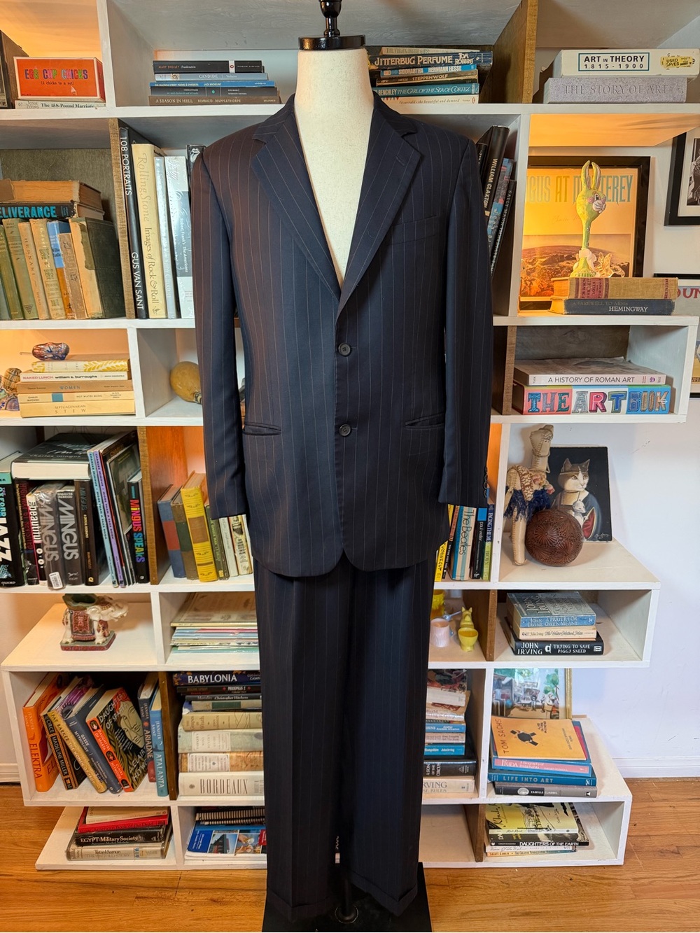 Valentino Navy Pinstripe Two-Button Suit